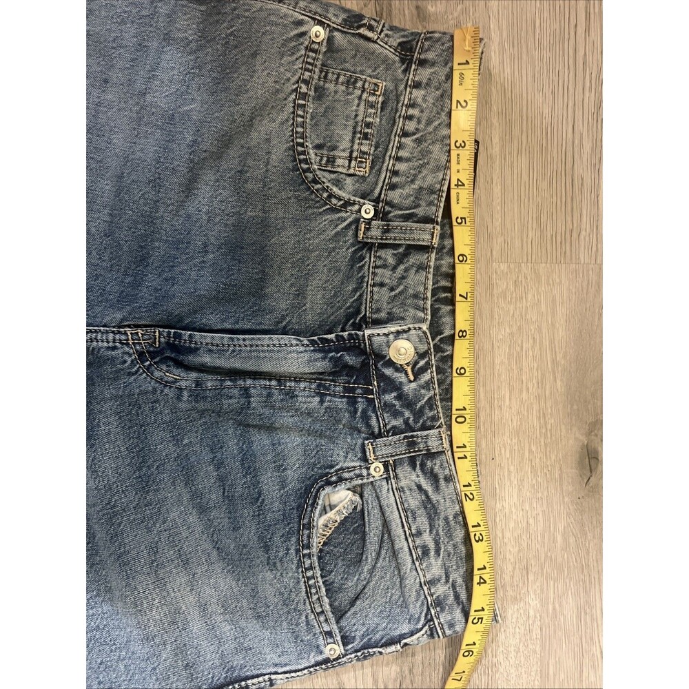 H&M Divided Wide Leg Jeans Baggy High Waisted Size 6 Blue Light Wash Denim Pant - Picture 4 of 10